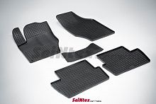Ковры резиновые Peugeot 308 (2008-2015)/408 (2012-)/Citroen C4 Sedan (2012-), с перемычкой, Сетка