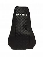 Чехлы "SC" для Renault Premium / Magnum (2002-2013) из экокожи (Ромб:чёрные)