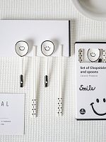 Комплект палочек и ложек для еды Smile